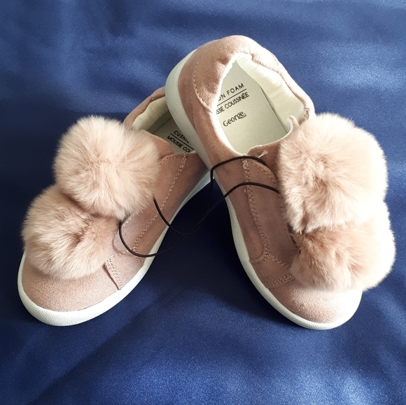 NEW Girls Pom Pom Sneakers - Picture 1 of 4